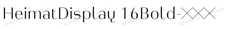 HeimatDisplay 16Bold字体转换
